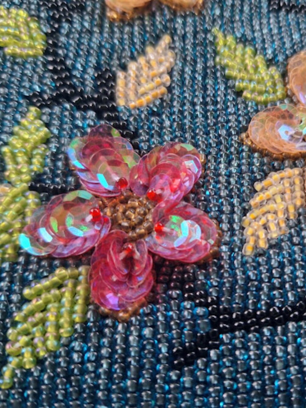 Beaded Floral Purse